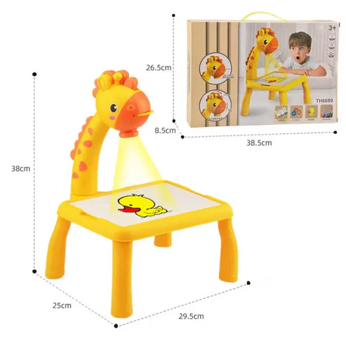 3 In 1 Kids Painting Drawing Activity Kit Projector Table (Big Size)