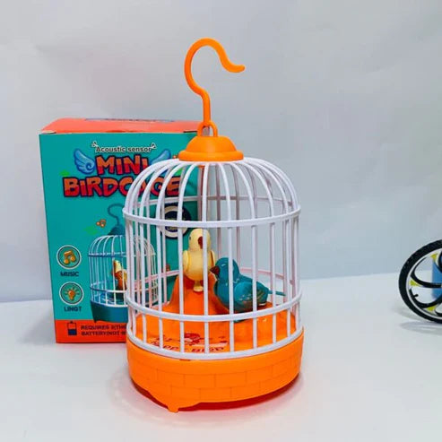 Musical light Bird cage with 2 birds