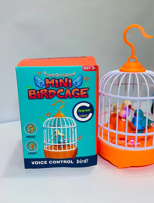 Talkback Musical light Bird cage with 2 birds