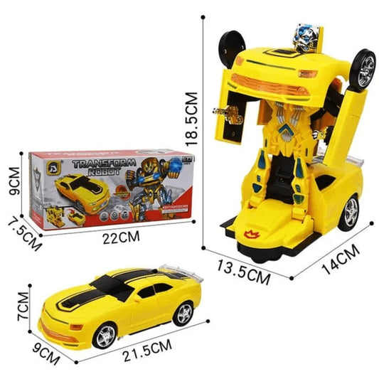Auto Transformer Robot Car Toy with Lights, Music & Action