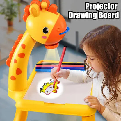 3 In 1 Kids Painting Drawing Activity Kit Projector Table (Big Size)