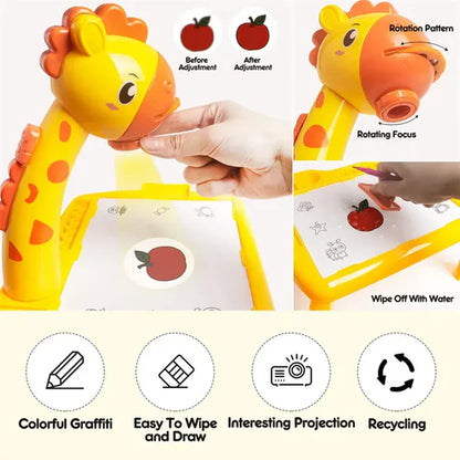 3 In 1 Kids Painting Drawing Activity Kit Projector Table (Big Size)