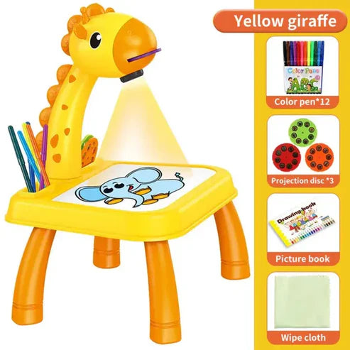 3 In 1 Kids Painting Drawing Activity Kit Projector Table (Big Size)