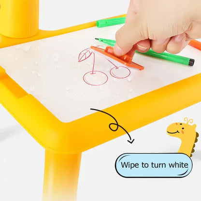 3 In 1 Kids Painting Drawing Activity Kit Projector Table (Big Size)
