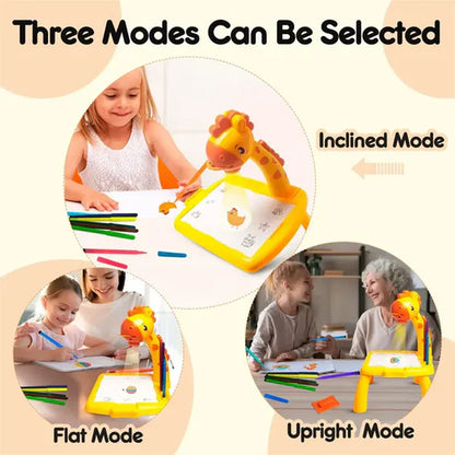 3 In 1 Kids Painting Drawing Activity Kit Projector Table (Big Size)