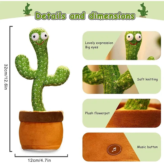 Dancing Talking Cactus Toy (Rechargeable)