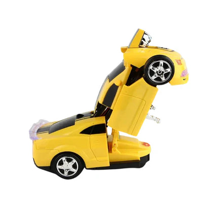 Auto Transformer Robot Car Toy with Lights, Music & Action