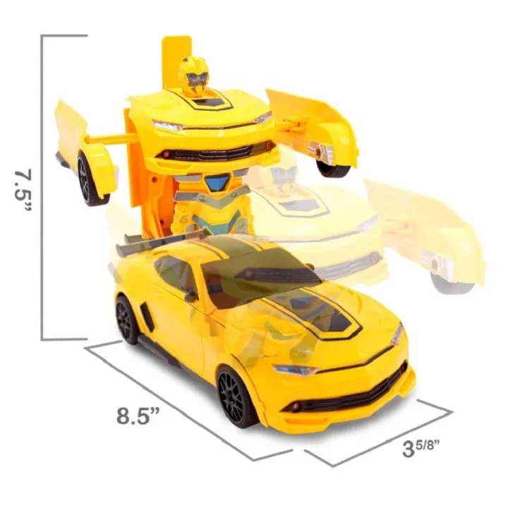 Auto Transformer Robot Car Toy with Lights, Music & Action