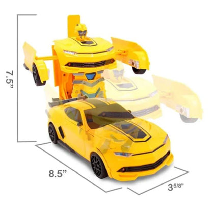 Auto Transformer Robot Car Toy with Lights, Music & Action