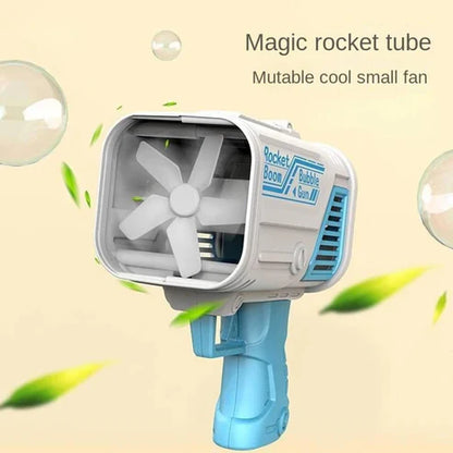 Space Rocket Bazooka Bubble Gun Electric Automatic Bubble Maker