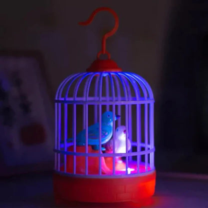 Musical light Bird cage with 2 birds